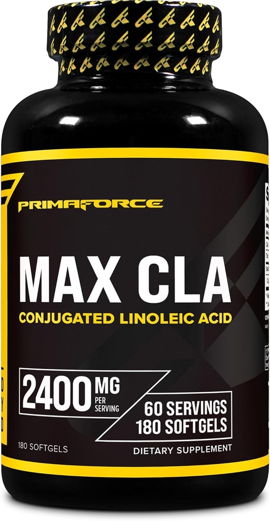 Primaforce CLA 2400 mg per Serving (180 softgels) - Max CLA - for Men and Women, Non-Stimulating, GMO Free & Gluten Free