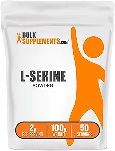 BulkSupplements.com L-Serine Powder - Serine Supplement, Amino Acid Powder - Unflavored & Gluten Free, 2g per Serving, 100g (3.5 oz) (Pack of 1)