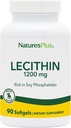 NaturesPlus Lecithin - 1200 mg、90 Softgels - Soy Phosphatides - Gluten Free - 90 サービング