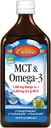 カールソン - MCT & Omega-3、1480 mg Omega-3s、9200 mg MCT、Keto-Friendly、カプリル酸、エネルギー生産、脂肪代謝、レモンライム、500 mL(16.9 Fl Oz)