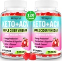 Apple Cider Vinegar Gummies、Advanced Keto ACV Gummies、Detox、Cleanse、Metabolism及びDigestion、Ketoサポート、緑茶、B6及びB12、Probiotics、120の計算と整形