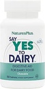 Natures Plus Say Yes to Dairy - 50 Chewable Tablets - Natural Lactase Enzyme Supplement, Maximum Strength Digestive Aid, Lactose Intolerance Relief - Gluten-Free - 50 Servings
