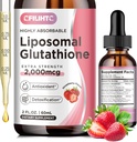 Liposomalのグルタチオンの液体の低下、グルタチオンの液体の補足、活動的な形態L-グルタチオン、ビタミンC、レバーのデトックス、反老化のための酸化防止、免疫及び清潔になること、いちごの味、2 FL.OZ