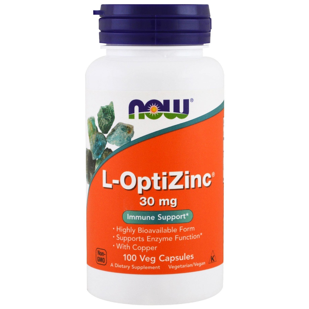 NOWの最適L亜鉛、30mg、100のカプセル(3)のパック
