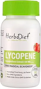 Lycopene 50mgカプセル - 男性のための自然な前立腺の健康サポートサプリメント - 免疫サポート、抗酸化、ビジョンサポート、心の健康、目の健康 - 純粋なトマトエキス(120カプセル)