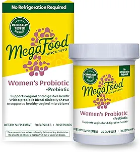 MegaFood Womens Probiotic + Prebiotics - 女性のためのグルテンフリーのプレバイオティクスおよびプロバイオティクス、サポート消化器の健康と正規性、健康なpHレベル、ベジタリアンのための腟のプロバイオティクス - 30カプセル