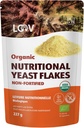 LOOV Organic Non-Fortified Nutritional Yeast Flakes - Vegan, Gluten Free, Non-GMO Unfortified Nooch - Good Source of Natural B-Vitamins - No Added Salt or Sugar - Resealable Bag, 8 Ounces (227 Grams)