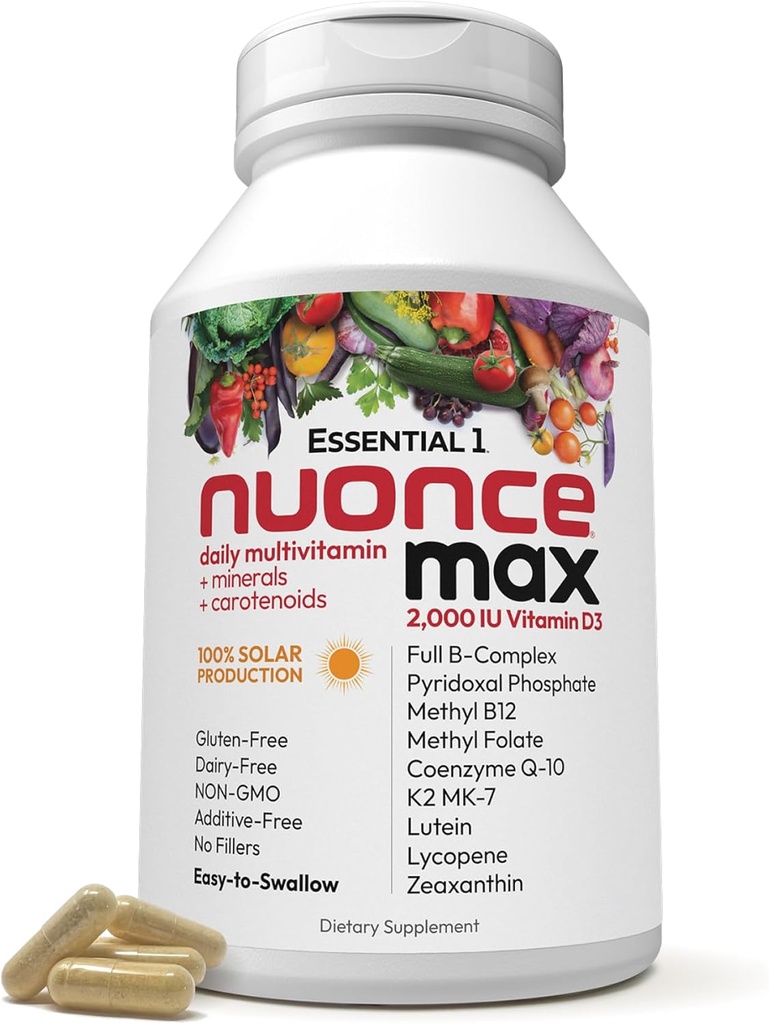 ANDREW LESSMAN エッセンシャル-1 マルチビタミン 2000 IU ビタミン D3 30 小カプセル - 100 mcg メチル B12。 CoQ10 ルテイン リコピンゼアキサンチン。 高い効力。 添加物無し。 超マイルド。 1つの毎日のカプセル
