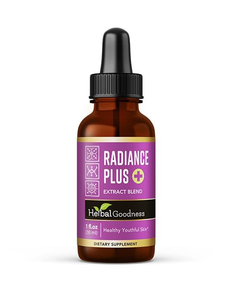 Herbal Goodness Radiance Boost Liquid Collagen 1oz – Vital Proteins Collagen Peptides, Liposomal Glutathione, Hair Skin Nails Vitamins for Women & Men – Glow-Enhancing Collagen Liquid Formula