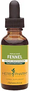 Herb Pharm Certified Organic Fennel Liquid Extract for Digestive System Support - 1 Ounce (DFENN01)