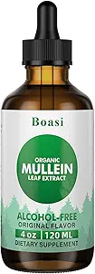 120ml Mulleinの葉のチンキ - 肺のクレンジング - ビーガンLung Detox - 呼吸の健康と免疫サポートドロップ - 天然サプリメント液体エキス4 fl.oz. クロロフィル