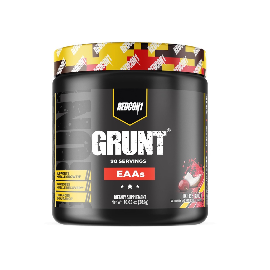 REDCON1 Grunt EAAs、タイガーの血 - 砂糖無料、Ketoフレンドリーエッセンシャルアミノ酸パウダー - トレーニング、回復、繰り返しに役立つ9アミノ酸を含むポストワークアウトパウダー(30のサービング)