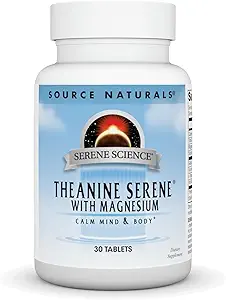 Source Naturals Theanine Serene、カルムマインド&ボディ*、GABA - ベジタリアンフォーム - 30錠
