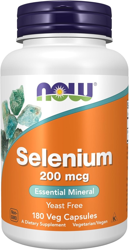 NOWフーズサプリメント、セレン(L-Selenomethionine)200 mcg、エッセンシャルミネラル*、180 ベジカプセル