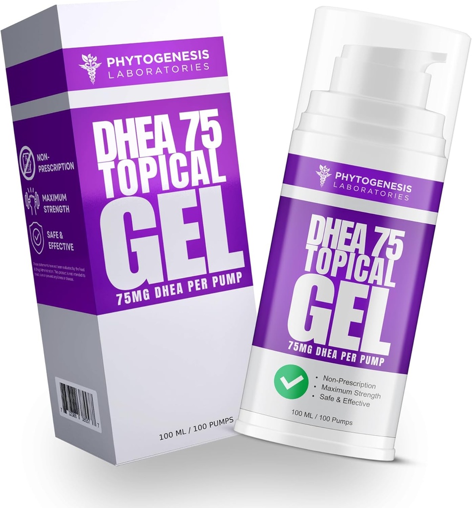 DHEA 75 - 75mg DHEAポンプあたり - 健康な老化、健康な気分、免疫サポート、バランスの取れたレベルと全体的な健康を促進します - 1ヶ月の供給 (1)