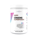 リビングウッドデイリーグリーン&スーパーフードパウダー、Gut Health、Spirulina、Chlorella、Digestive Enzymes、Digestive Support、チョコレート、30サービングのためのプロバイオティクス