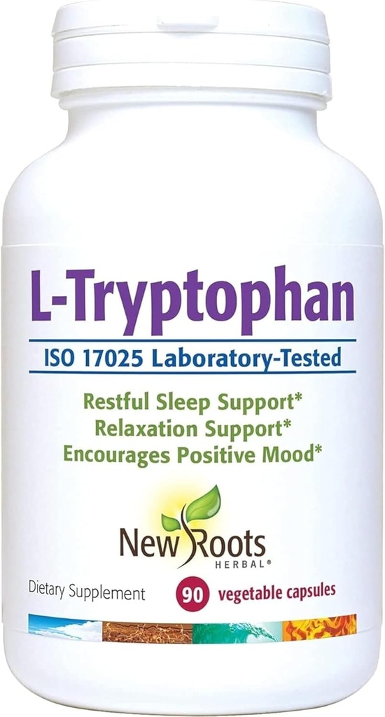 睡眠(90カプセル)のための新しいROOTS HERBAL L-Tryptophanの補足 220mg、健康な睡眠のための草の補足、気分および圧力応答サポート–グルテンフリー、非GMO