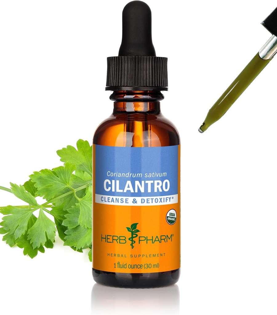 ハーブ Pharm は清潔になることおよび解毒サポートのための有機性 Cilantro のエキス- 1 つの Ounce を証明しました