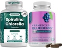 Teaveli Spirulina Chlorella と Blueberry カプセル
