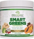 Prodigy スマートグリーン - スーパーグリーンパウダースムージー&ドリンクミックス - 消化の健康&ブロッキング救済、タンパク質、野菜、およびグアット健康のためのクロレラと果物のためのプロバイオティクス