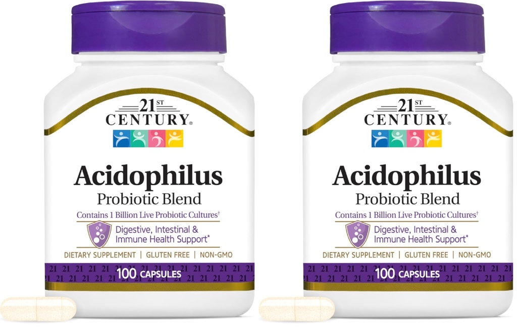 第21世紀のAcdophilusのカプセル、100の計算(21339) (2のパック)