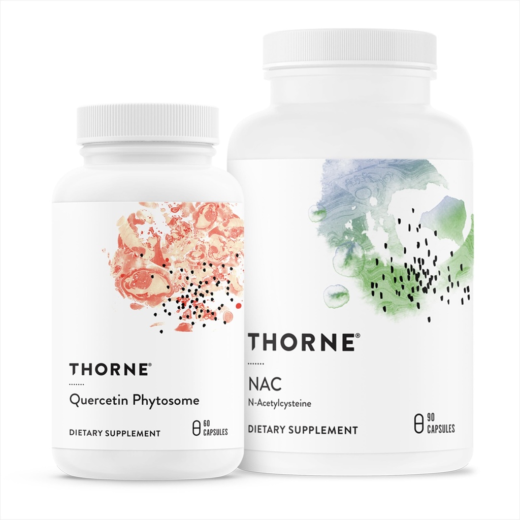 THORNE - 免疫サポートデュオ - Quercetin Phytosome & NAC for Balanced ImmuneとRespiratory Wellness - 30サービング