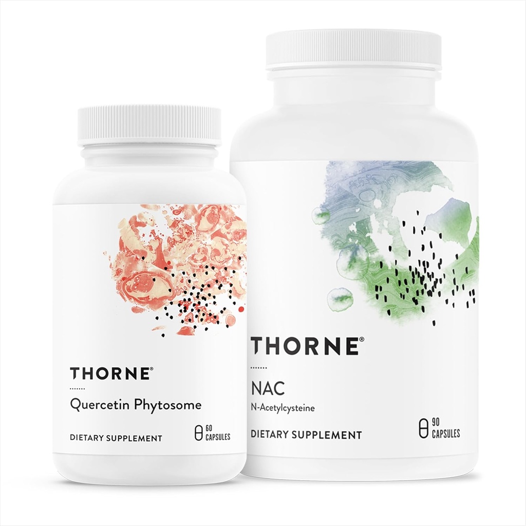 THORNE - 免疫サポートデュオ - Quercetin Phytosome & NAC for Balanced ImmuneとRespiratory Wellness - 30サービング