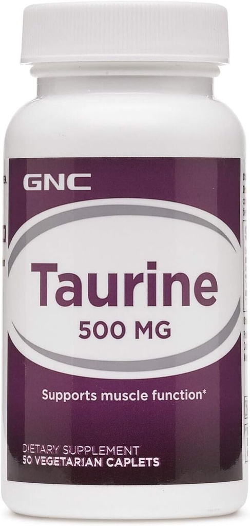 GNC タウリン500mg、50カプレット、サポート筋肉機能