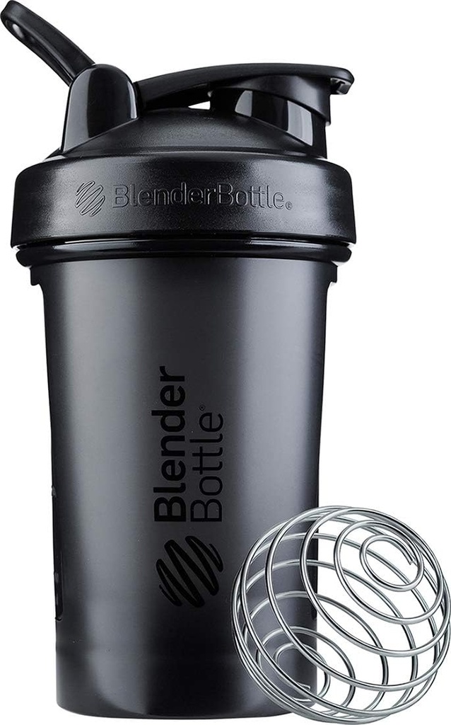BlenderBottle クラシック V2 シェーカー ボトル パーフェクト のために プロテイン シェイクスアンドプレワークアウト, 20-オンス, ブラック