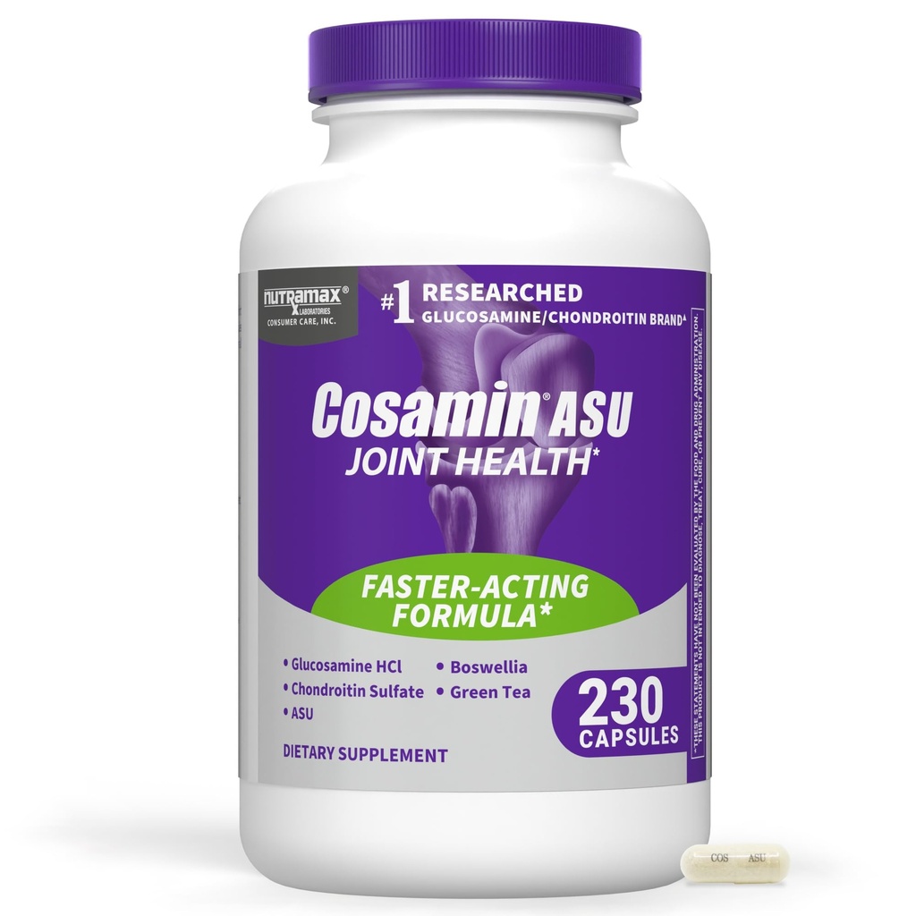 Nutramax ラボラトリーズ Cosamin® ASU 合同健康サプリメント グルコサミン、コンドロイチン&ASU 男性用 & 女性用共同健康、230 カプセル
