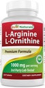 ベストナチュラルL-アルギニンL-オルニシン - サービングあたり1000mg - 120錠 - 非GMO&グルテンフリー(120カウント))