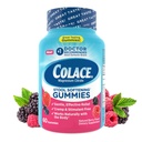 Colace Stoolの軟化剤のグミ、Gentleの信頼できる便秘の救助のマグネシウムのクエン酸塩のグミ、No.1の医者はスツールの軟化剤のブランド、ベリーによって風味付けられる60ctを推薦しました