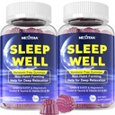 MelatoninはマグネシウムのGlycinate、GABA、5-HTP、L-Theanine、Valerian、Chamomile、レモン バルム、ビタミンD3及びB6 -ホルモン及び薬剤の自由で、非習慣の形成、2のパックと眠ります