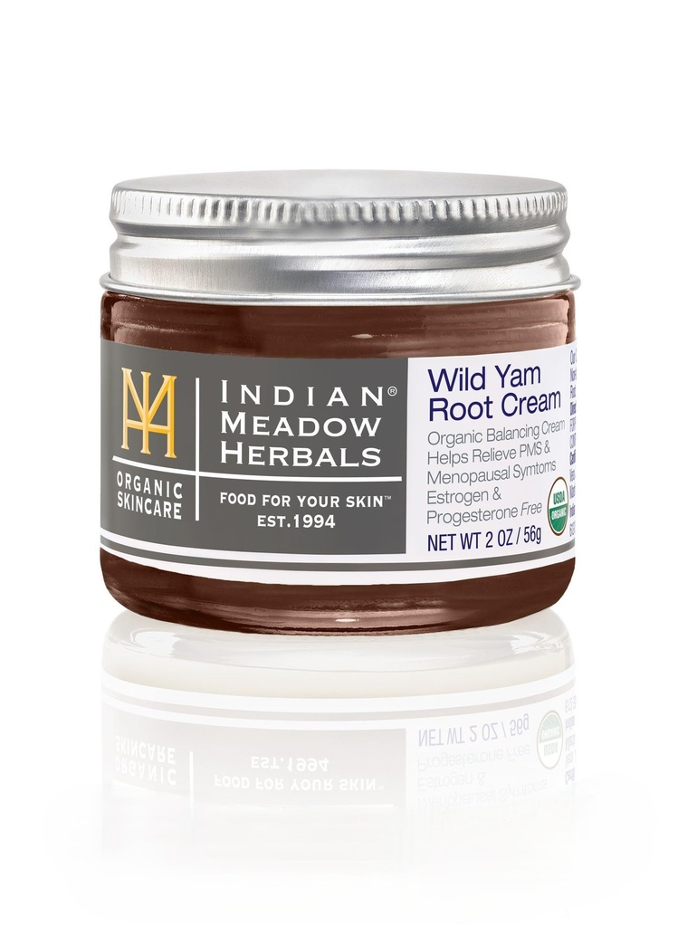 インドのMeadow草の野生のYAMの根のクリーム(2oz) - PMS及びMenopauseの救助のためのUSDAによって証明される有機性バランスをとるクリーム-エストロゲン及びProgesterone-Free。米国によってハンドメイド。1994年以来の女性所有及び作動させました。