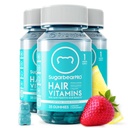 SugarBearProの毛のビタミンのGummy 3か月の供給の余分強さのBiotin 6000mcg、人及び女性のための成長、ビーガン ビタミンB12、MSM、Inositol、Omega 3、Elderberryの証明されたコザー、ハラール、無水