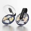 小さなピルケース、財布&ポケットのためのかわいいピルボックス、 4 コンパートメント取り外し可能なピルホルダー、ビタミン、サプリメント、魚油(黒)のためのポータブルトラベルピルオーガナイザー