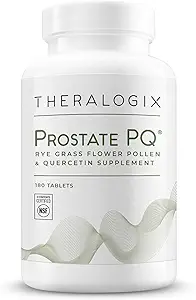 Theralogixの前立腺PQ - Ryeの草のPollenのエキス及びケルセチンの補足- 90日の供給- Prostate及びPelvicの健康及び尿路機能のための酸化防止サポート* - NSFは- 180のタブレットを証明しました