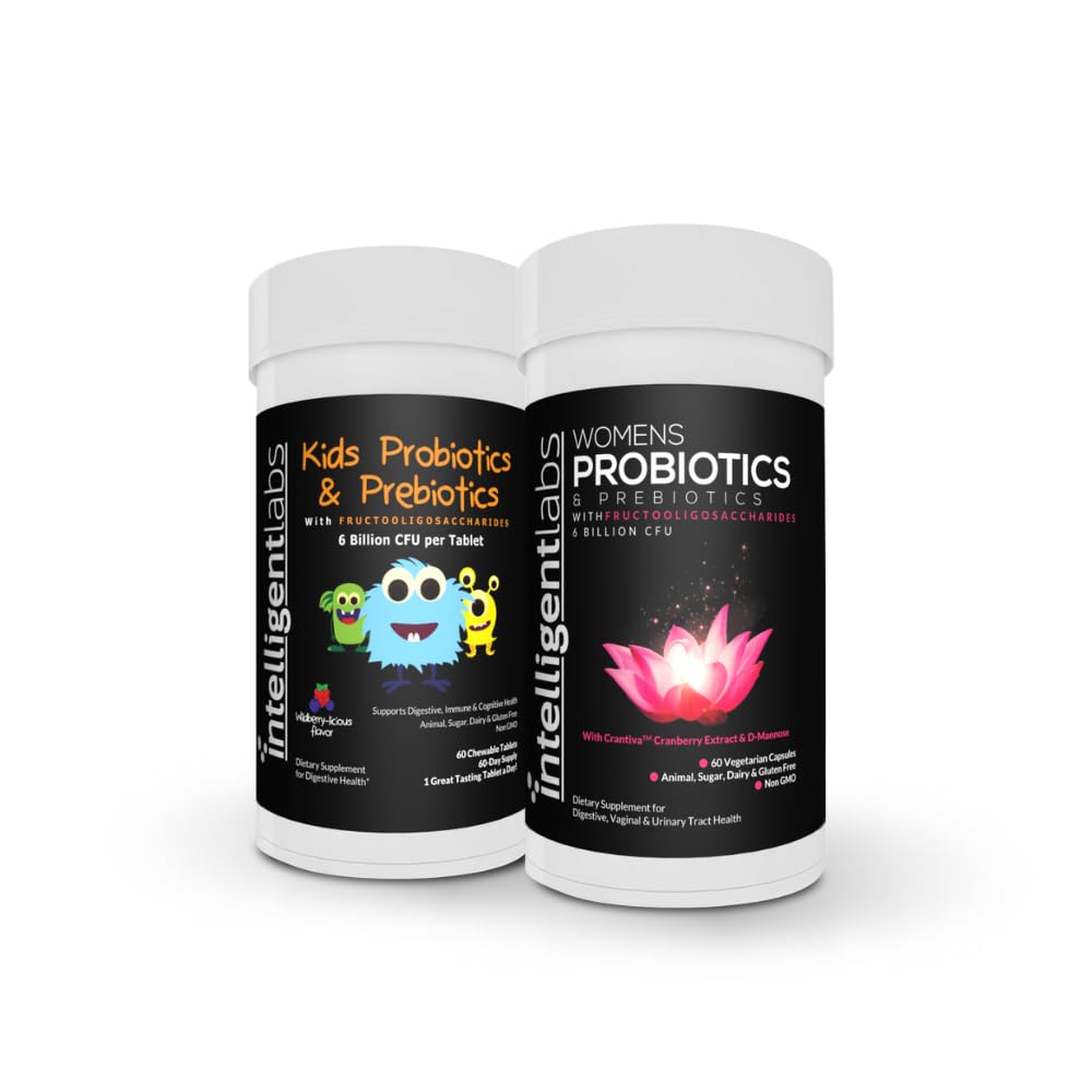 Sunfiber および FOS + の女性の Probiotics が付いている子供のプロバイオティクスの理性的な実験室 2-in-1 束(クランベリー及び D-Mannose の UTI の方式)、冷凍は要求しましたり、びんごとの供給 2 か月供給します
