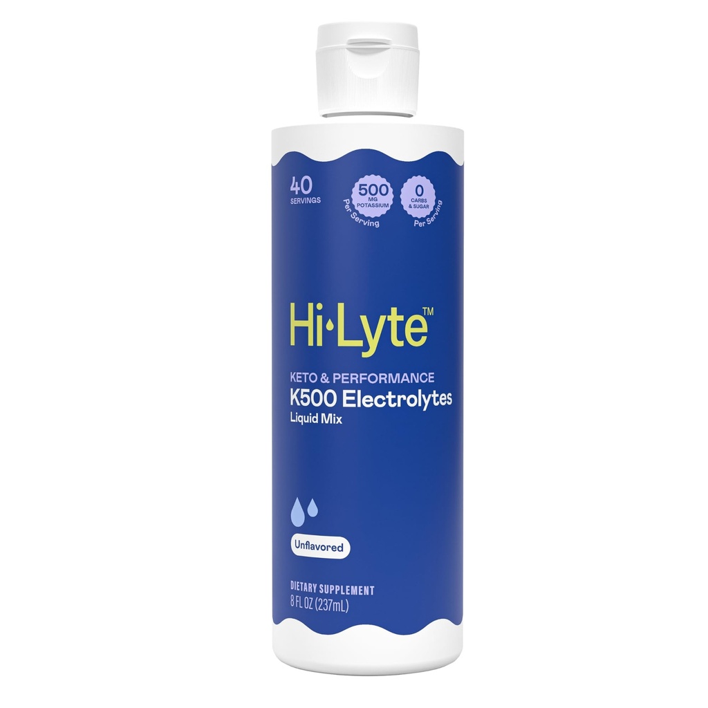 Hi-Lyte Keto & Performance K500 Electrolytes Unflavored Liquid Mix 30 サービング