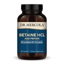 Dr. Mercola Betaine HCL & Pepsin - pH バランスの消化サポートサプリメント - エイドミネラル&栄養素吸収 - 消化補助 - 非GMO、グルテンフリー&大豆フリー - 90 カプセル(30 サービング)