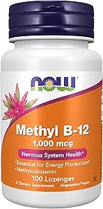 NOWの補足、メチルB-12 (Methylcobalamin) 1,000のmcgの神経系の健康*、100のLzenges