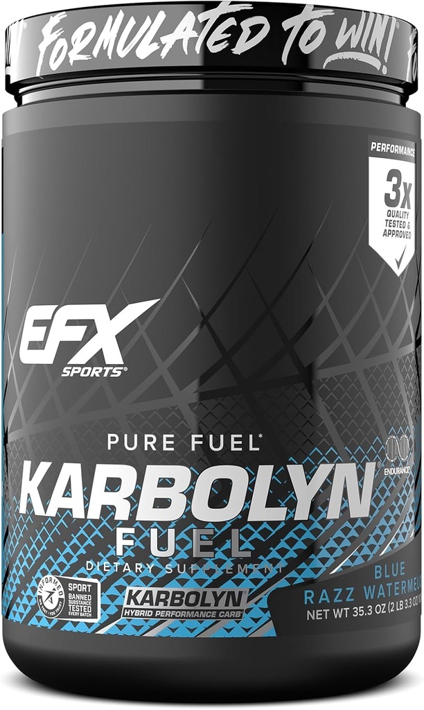 EFXスポーツカルボリン燃料 | 急速吸水粉 | 炭水化物パウダー | 炭水化物負荷・持続エネルギー | 急速回復 | 興奮剤フリー | 18 便益(ブルーレイズ・スイカ)