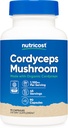 Nutricost Cordycepsのきのこのカプセル1100mg、45 Serv - CCOFは有機、ベジタリアン、グルテンフリー、カプセルごとの550mg(90カプセル)となされる証明しました