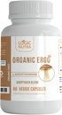 L-Ergothioneine Plus コーディプス茸、ライオンのマネ、Reishi、Astragalus、Siberian Ginseng、Ashwagandha - 60キャップの有機ブレンド