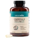 NatureWiseオメガ3魚油 - ピルあたり500mg - EPA&DHA - 免疫サポート、脳の健康と最適ウェルネス - グルテンフリー、非GMO - 180Softgels[6ヶ月の供給]