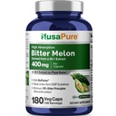 NusaPureビターメロンエキス10,000mg 180ビーガンキャップ(100%ベジタリアン、非GMO、グルテンフリー、10%ビター原則)バイオペリン