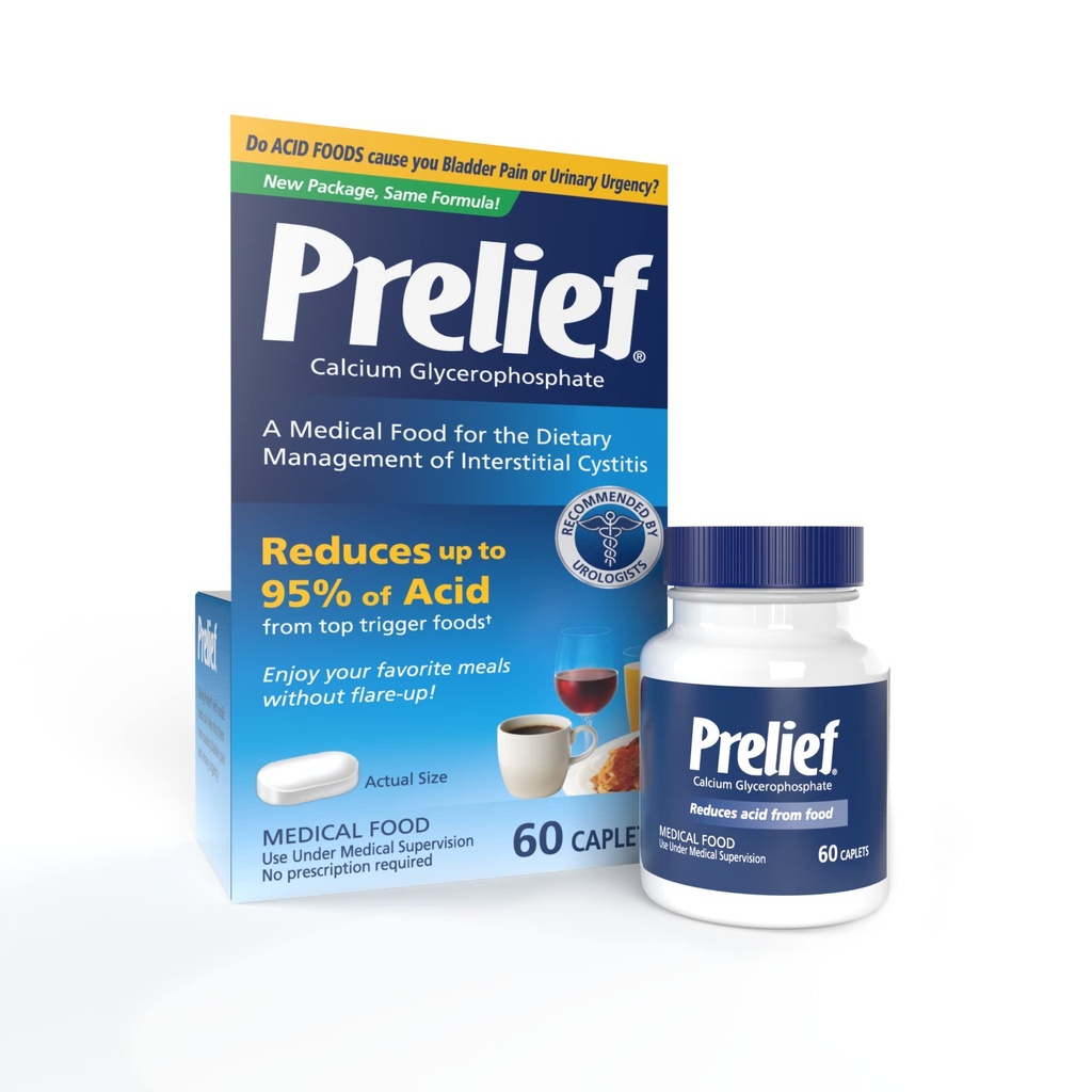 Preliefの酸の減力剤のカプレットの食事療法の補足、60の計算