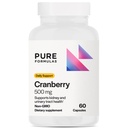 PureFormulasクランベリー500mg - キドニーと尿路の健康 - 免疫保護と細胞の健康のための抗酸化サプリメント - 女性&男性のためのクランベリーピル - 非GMO - 60カプセル