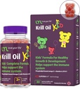 LYL Krill オイル キッド ギーミー は、ビタミン D 3、ビタミン E とビタミン A - リン脂質ポンドオメガ 3 健康な成長と開発のための - オレンジ、アップル ・ ラズベリー テイストとグミイラベア (パック 30)