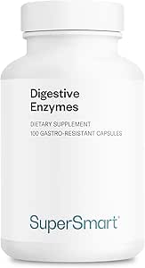 Supersmart - Digestive Enzymes (High Potency) - 15-in-1 Multi Enzymes Supplement - with Lipase, Bromelain, Amylase, Lactase, Protease, Invertase | Non-GMO & Gluten Free - 100 Delayed Release Capsules